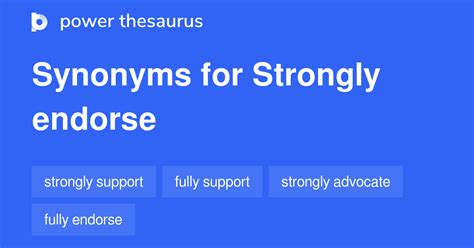 Endorse thesaurus - Another way to say Enthusiastically Endorse? Synonyms for Enthusiastically Endorse (other words and phrases for Enthusiastically Endorse). 